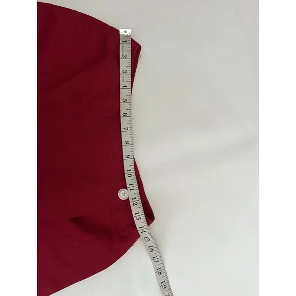 Ann Taylor Vintage Red Mini Skort Size 8 Linen Blend Feminine Vacation Preppy - Picture 12 of 12